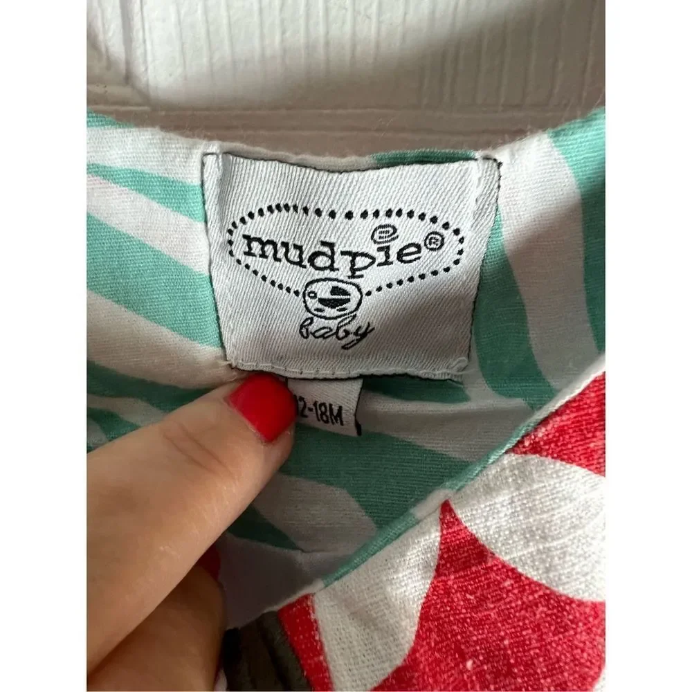 Mudpie Boys Monkey Romper Size 12/18m